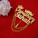 Personalized Gold Name Coat Pin