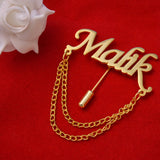 Personalized Gold Name Coat Pin
