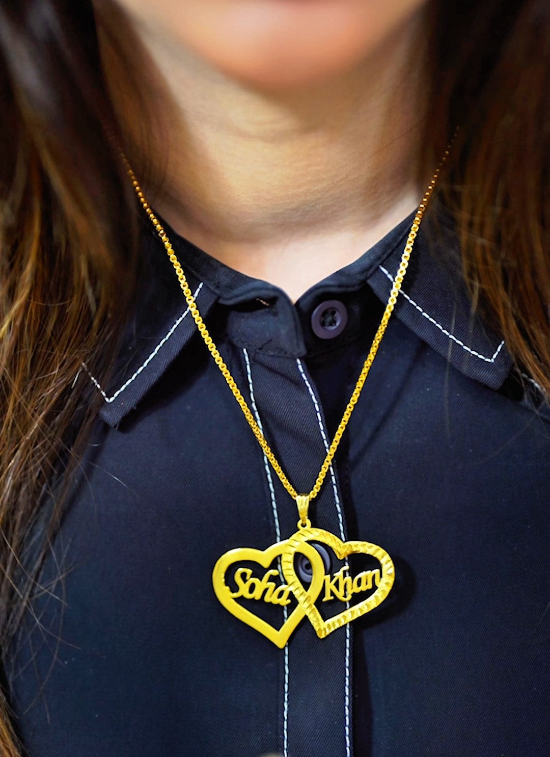 Double Heart High Quality Necklace