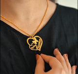 Two Heart Double Name Necklace | 24k Gold Plated