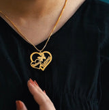 Two Heart Double Name Necklace | 24k Gold Plated