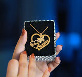 Two Heart Double Name Necklace | 24k Gold Plated